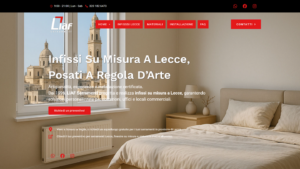 Landing page realizzata per LIAF Serramenti, azienda di infissi a Veglie (Lecce)